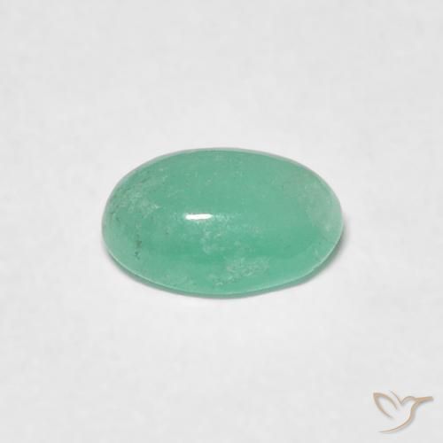 Smeraldo Verde medio naturale da 0.49 ct, Ovale, Traslucido