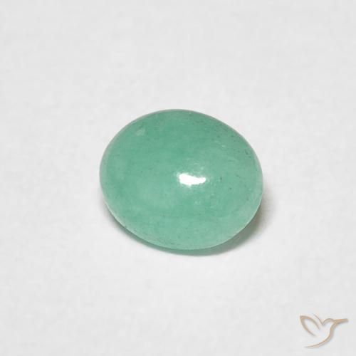 Smeraldo verde felce naturale da 0.41 ct, Ovale, Traslucido