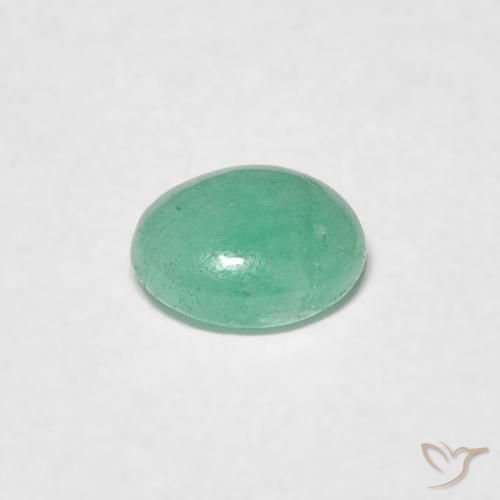Smeraldo verde felce naturale da 0.41 ct, Ovale, Traslucido
