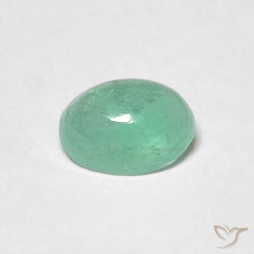 0.48ct Naturale verde felce Smeraldo, Ovale, Traslucido