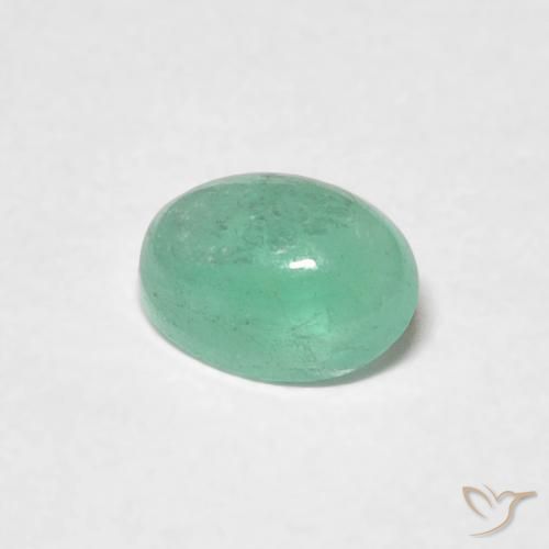 Smeraldo verde felce naturale da 0.48 ct, Ovale, Traslucido