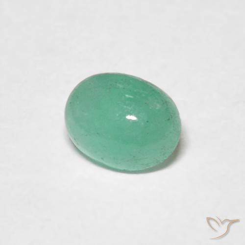 Smeraldo verde felce naturale da 0.50 ct, Ovale, Traslucido