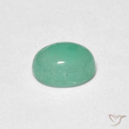 Smeraldo verde felce naturale da 0.50 ct, Ovale, Traslucido