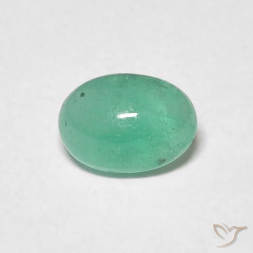 0.55ct Naturale Verde medio Smeraldo, Ovale, Traslucido