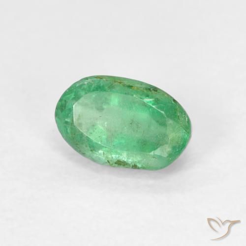 Smeraldo Blu verde naturale da 0.55 ct, Ovale, SI