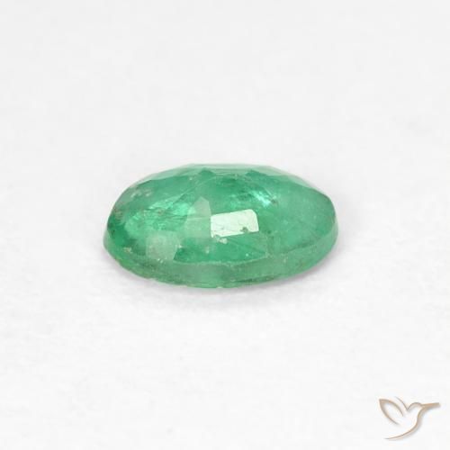 Smeraldo Verde medio naturale da 0.42 ct, Ovale, SI