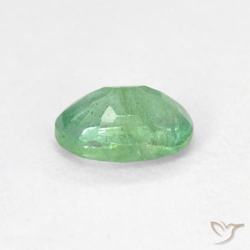 Smeraldo Verde chiaro naturale da 0.57 ct, Taglio ovale, VS-SI
