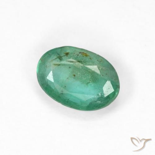 Smeraldo Verde freddo naturale da 0.50 ct, Ovale, SI