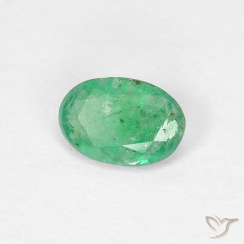 Smeraldo Verde brillante naturale da 0.33 ct, Ovale, SI
