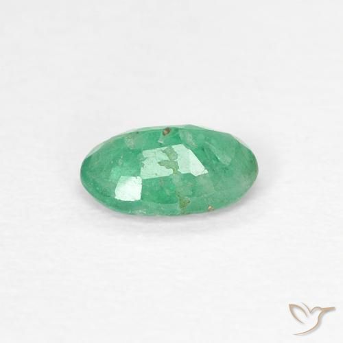 Smeraldo Verde brillante naturale da 0.33 ct, Ovale, SI