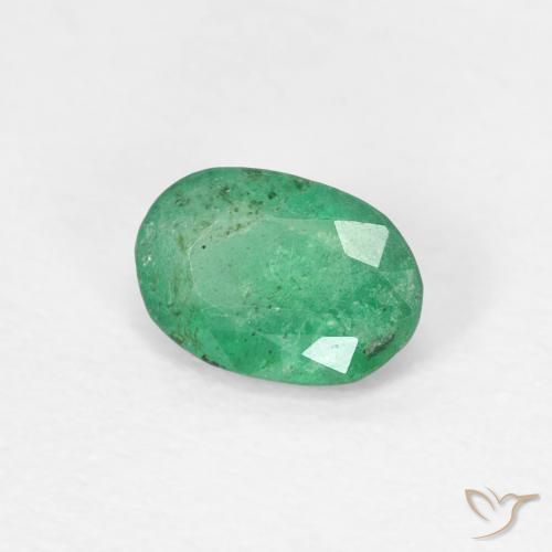 Smeraldo Verde caldo naturale da 0.42 ct, Ovale, SI