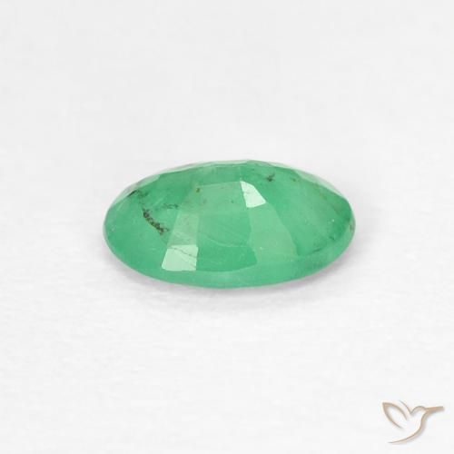 Smeraldo Verde giada naturale da 0.38 ct, Ovale, SI