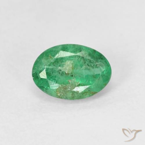0.57ct Naturale Trifoglio verde Smeraldo, Ovale, SI