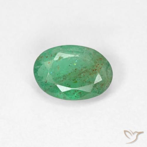0.41ct Naturale Verde chiaro Smeraldo, Ovale, SI