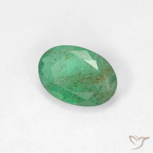 Smeraldo Verde chiaro naturale da 0.41 ct, Ovale, SI