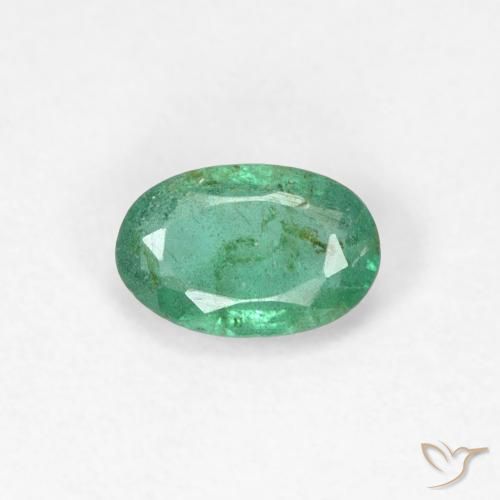 0.38ct Naturale Verde freddo Smeraldo, Ovale, VS-SI