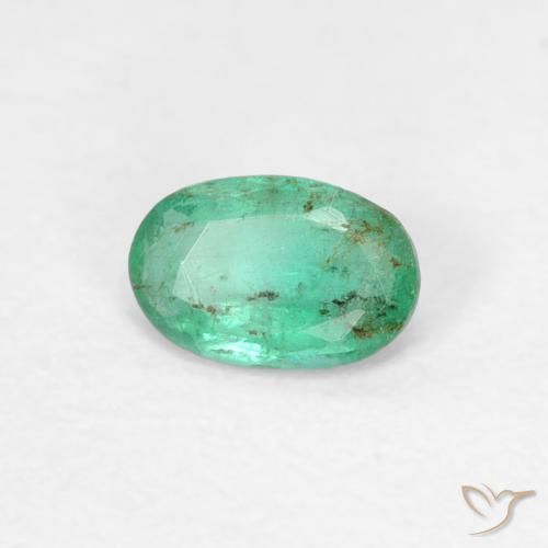 Smeraldo Verde medio naturale da 0.38 ct, Ovale, SI
