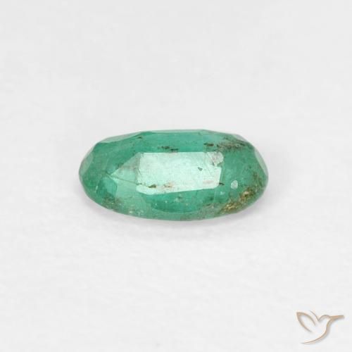 Smeraldo Verde medio naturale da 0.38 ct, Ovale, SI