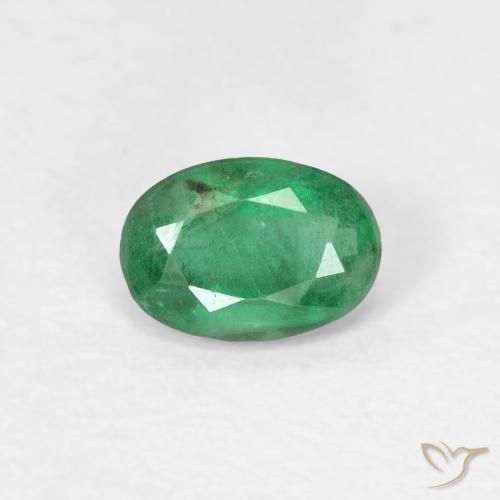0.43ct Naturale Verde chiaro medio Smeraldo, Ovale, SI