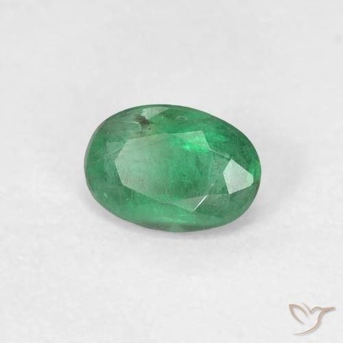 Smeraldo Verde chiaro medio naturale da 0.43 ct, Ovale, SI