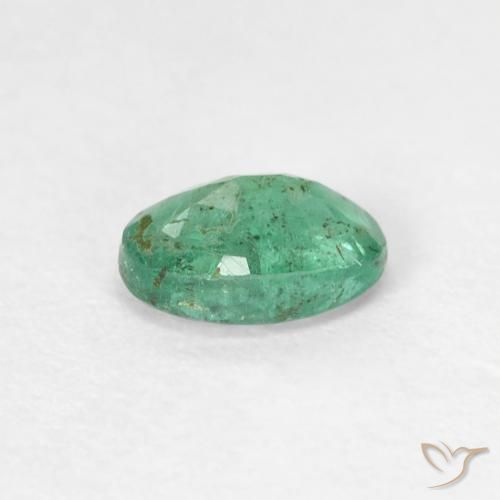 Smeraldo Verde freddo naturale da 0.51 ct, Ovale, SI