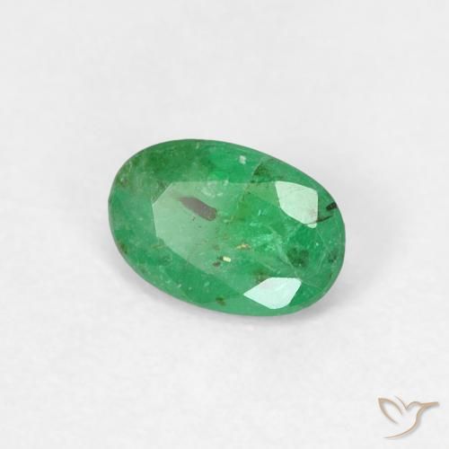 Smeraldo Verde chiaro medio naturale da 0.45 ct, Ovale, SI