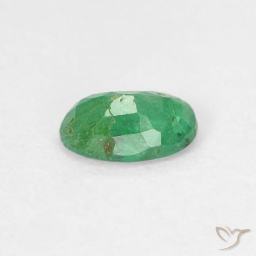 Smeraldo Verde chiaro medio naturale da 0.45 ct, Ovale, SI