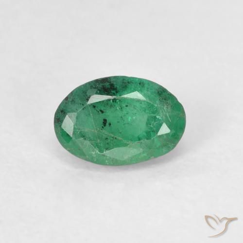 0.48ct Naturale Verde chiaro medio Smeraldo, Ovale, SI