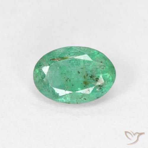 0.47ct Naturale Verde medio Smeraldo, Ovale, SI