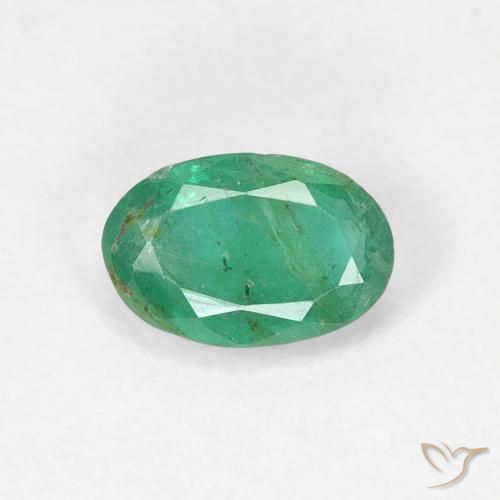 0.48ct Naturale Verde Pistacchio Smeraldo, Ovale, SI