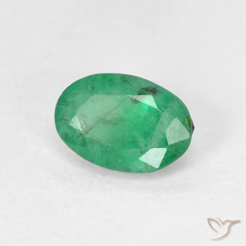 Smeraldo Verde chiaro naturale da 0.49 ct, Ovale, SI