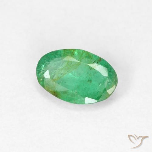 Smeraldo Verde brillante naturale da 0.29 ct, Ovale, SI