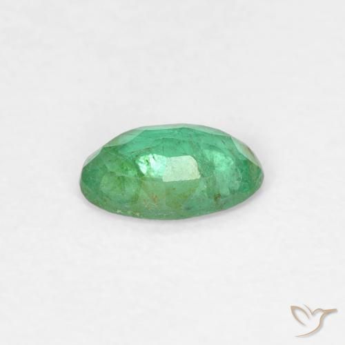 Smeraldo Verde brillante naturale da 0.29 ct, Ovale, SI