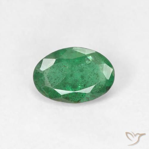 0.36ct Naturale Verde medio Smeraldo, Ovale, SI
