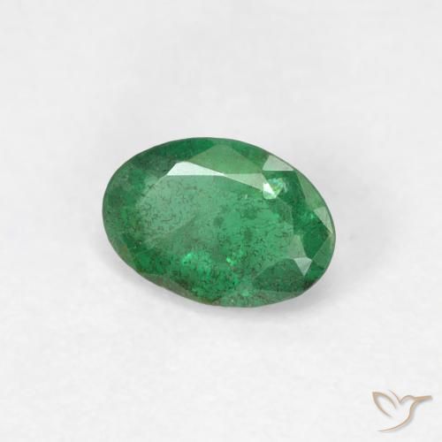 Smeraldo Verde medio naturale da 0.36 ct, Ovale, SI