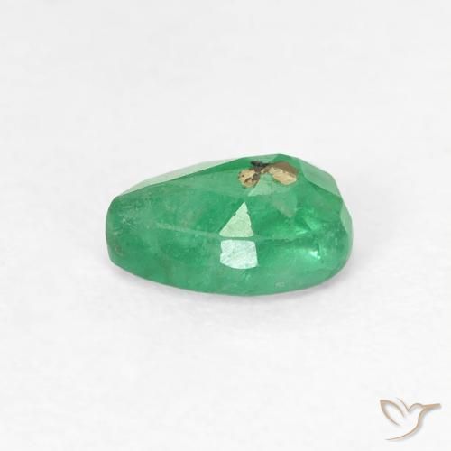 Smeraldo naturale verde da 0,51 ct, taglio a pera, SI