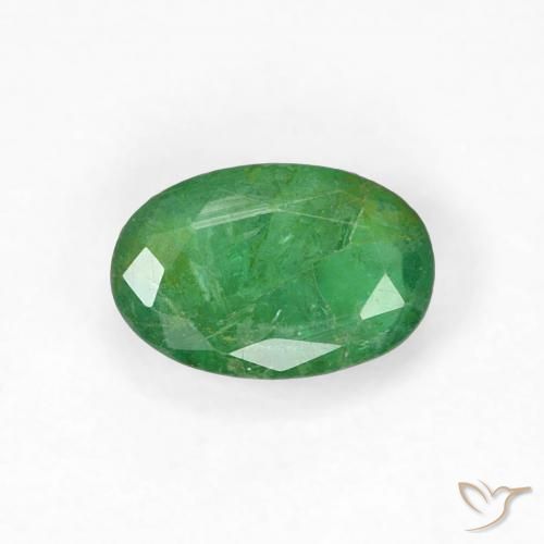 0.49ct Naturale Verde medio Smeraldo, Ovale, SI