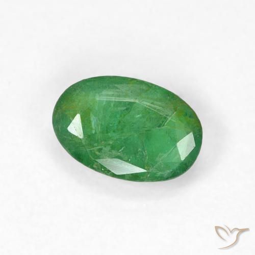 Smeraldo Verde medio naturale da 0.49 ct, Ovale, SI