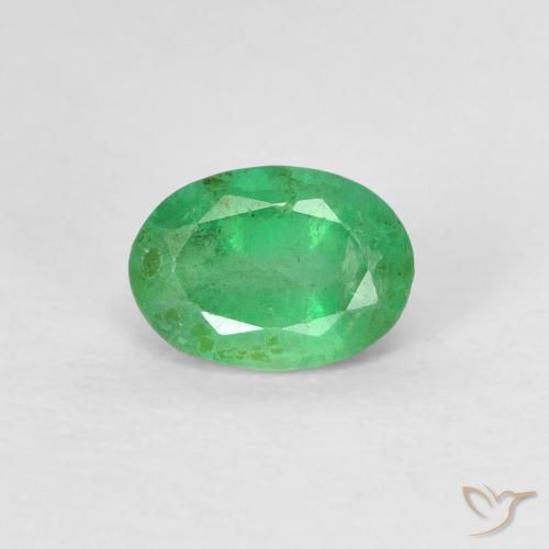 0.52ct Naturale Verde medio Smeraldo, Ovale, SI