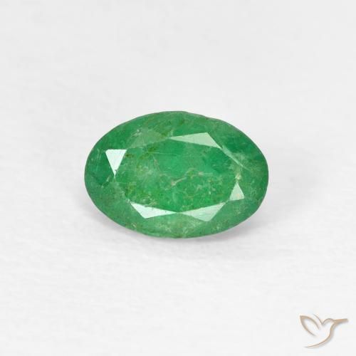 0.46ct Naturale Verde medio Smeraldo, Ovale, SI