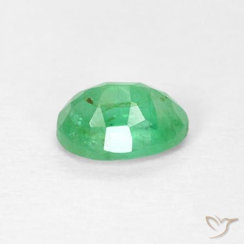 Smeraldo Verde giallastro naturale da 0.57 ct, Ovale, SI