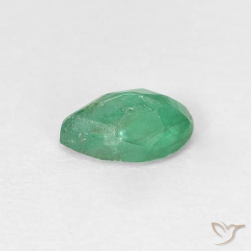 Smeraldo Menta verde naturale da 0.41 ct, Forma a pera, SI
