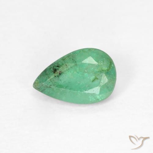 Smeraldo Verde Pistacchio naturale da 0.35 ct, Forma a pera, SI