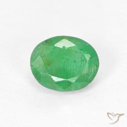 0.40ct Naturale Trifoglio verde Smeraldo, Ovale, VS-SI
