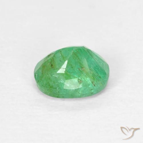 Smeraldo Verde medio naturale da 0.42 ct, Ovale, VS-SI