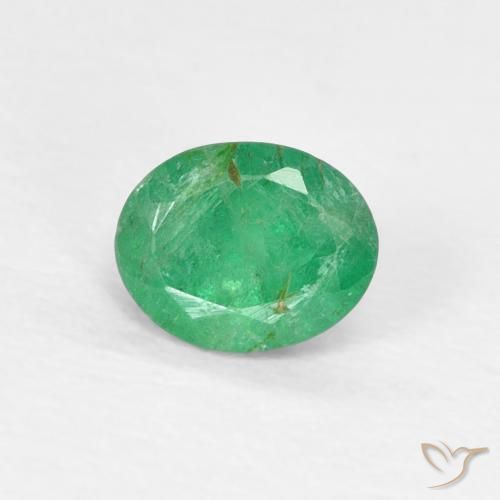 0.40ct Naturale Verde medio Smeraldo, Ovale, VS-SI