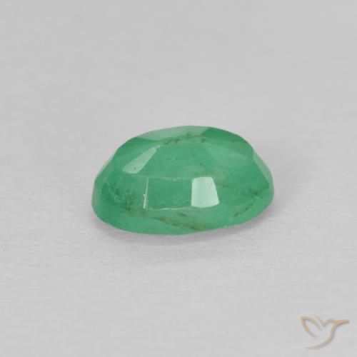 Smeraldo Verde medio naturale da 0.49 ct, Ovale, VS-SI