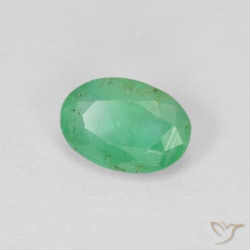 Smeraldo Verde chiaro naturale da 0.40 ct, Ovale, VS-SI