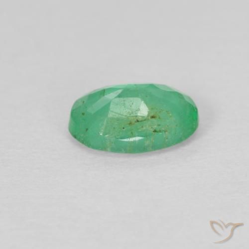 Smeraldo Verde chiaro naturale da 0.40 ct, Ovale, VS-SI