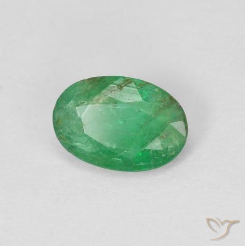 Smeraldo Trifoglio verde naturale da 0.40 ct, Ovale, VS-SI